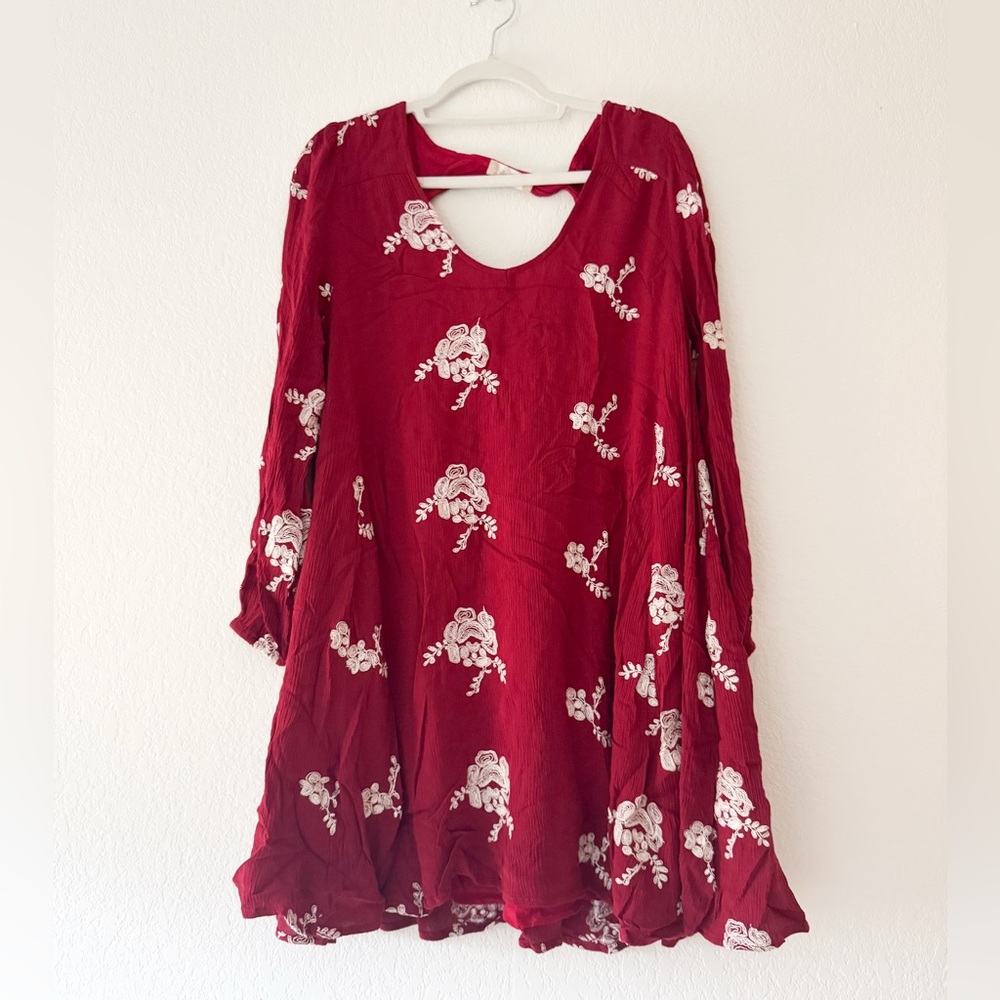 Altar’d State Red Long Sleeve Dress